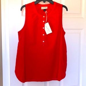 Button tank blouse